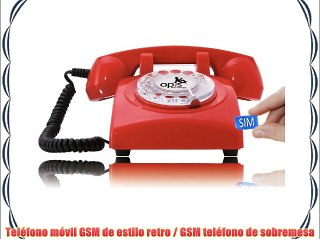 OPIS 60s MOBILE: móvil de sobremesa / teléfono GSM / teléfono de escritorio GSM / telefono