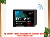 PQI Air Card - Tarjeta microSDHC con adaptador microSD inalámbrico (32 GB)