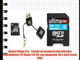 Memzi Ultima Pro - Tarjeta de memoria microSD para smartphones ZTE Blade (16 GB con adaptador