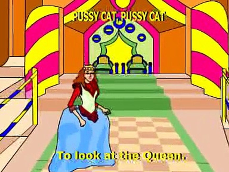 Pussycat Pussycat Where Have You Been Nursery Rhyme - Cartoon Animation Songs For Children