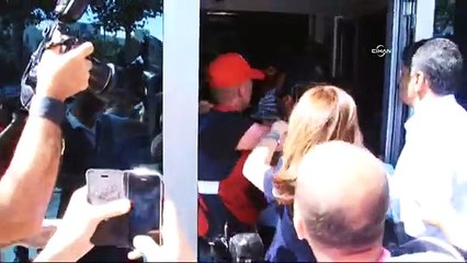 SGK binasını işgal eden eylemcilerle polis arasında arbede