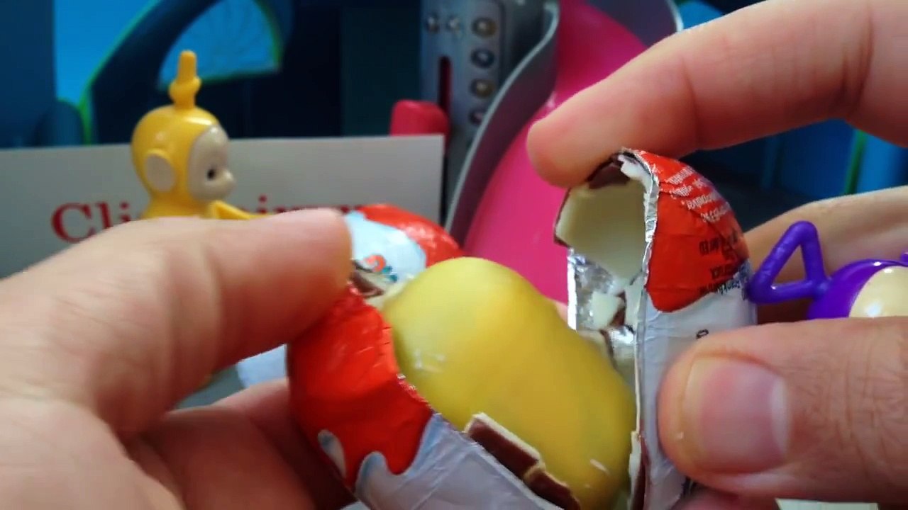 Teletubbies Tinky Winky Lala / 2 Kinder Surprise Eggs Unboxing