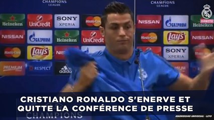 Cristiano Ronaldo s'enerve et quitte la conférence de presse