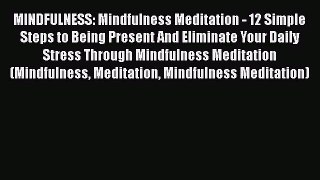 Download MINDFULNESS: Mindfulness Meditation - 12 Simple Steps to Being Present And Eliminate