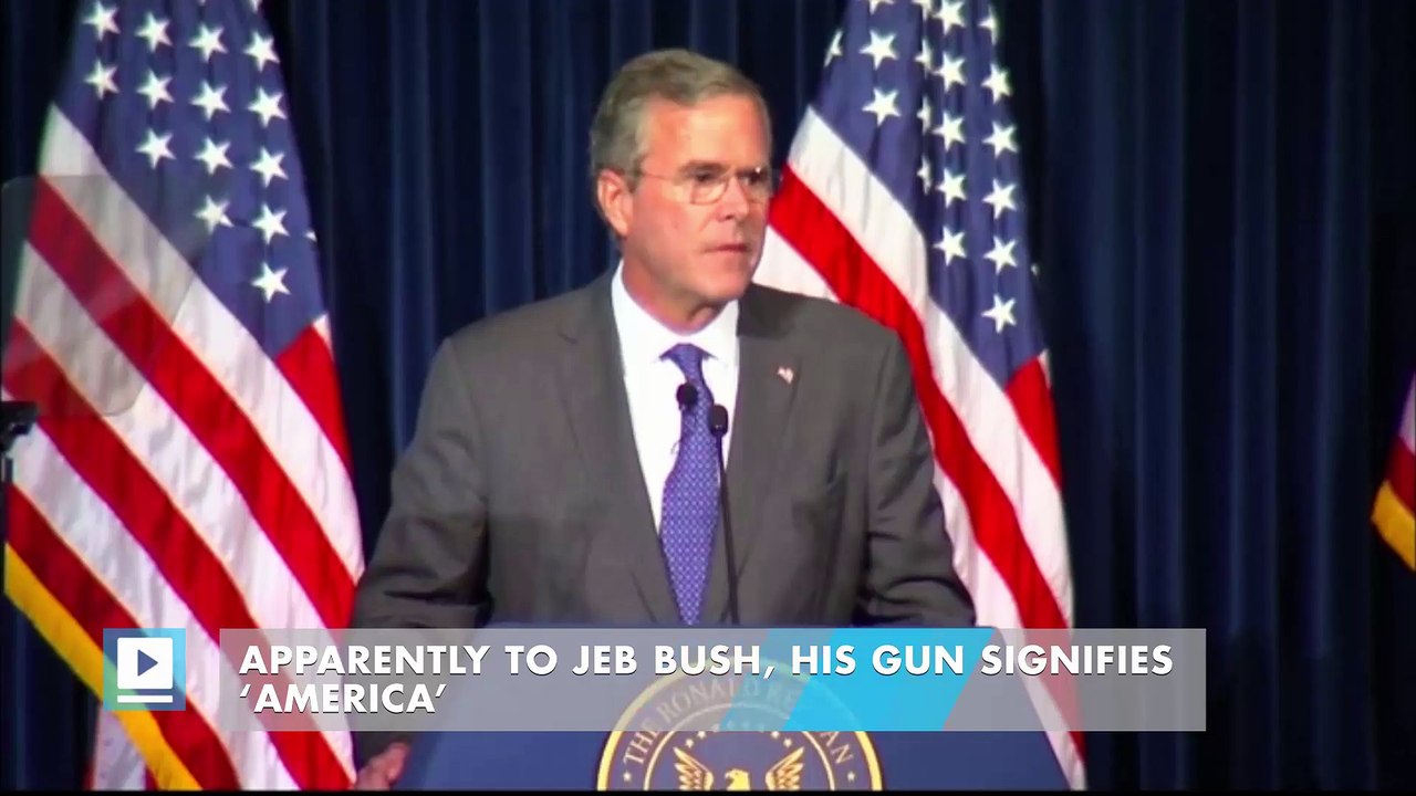 Apparently to Jeb Bush, his gun signifies ‘America’