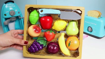 Toy Cutting Fruits Velcro Cooking Playset Kitchen Spielzeug Schneiden von Obst Klett Toy Food