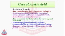 Preparation of Acetic Acid From Oxidation Of Ethanol , Physical Characteristics & Uses of Acetic Acid, Amino Acids & their Types