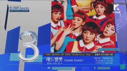 160217 iKON win Artist of this years (Digital) September @ Gaon Charts K-pop