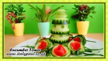 Art In Cucumber Show - Vegetable Carving Tower Garnish