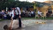 Bride puts a spell on her magician groom during first dance