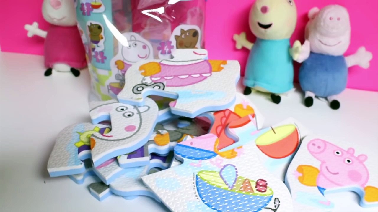 Peppa Pig Bath Toys Peppa Pig 4 Shaped Bath Puzzles Peppa Pig Toys Свинка Пеппа игрушки