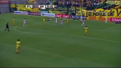 Gol de Bouzat. Defensa y Justicia 2 - Unión 0. Fecha 1. Campeonato de Primera División 2016
