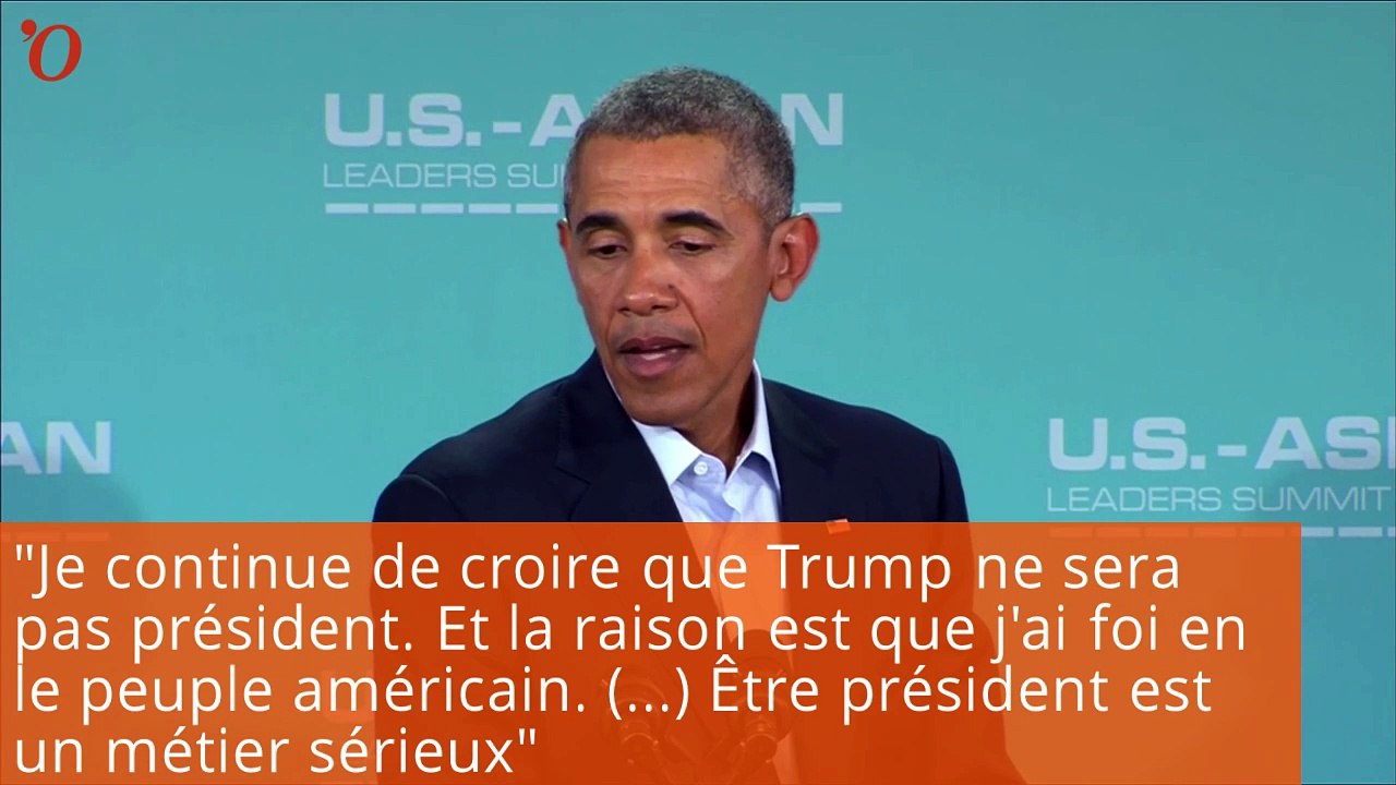 Obama égratigne Trump : « Président, c’est un métier sérieux »