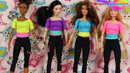 Barbie Made to Move - Blue Top / Barbie Stworzona do Ruchu Brunetka Niebieski Top - DHL81 DJY08