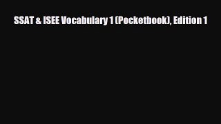 Download SSAT & ISEE Vocabulary 1 (Pocketbook) Edition 1 PDF Book Free
