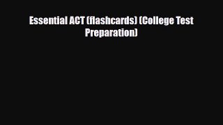Download Essential ACT (flashcards) (College Test Preparation) PDF Book Free