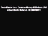 Download Torts Masterclass Combined Essay/MBE class: LAW school Master Tutorial - LOOK INSIDE!!