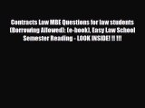 PDF Contracts Law MBE Questions for law students  (Borrowing Allowed): (e-book) Easy Law School