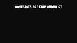 PDF CONTRACTS: BAR EXAM CHECKLIST Ebook