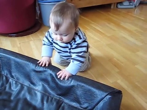 Le bébé tente de dormir dans le lit du chien, mais regardez ce que fait le chien!