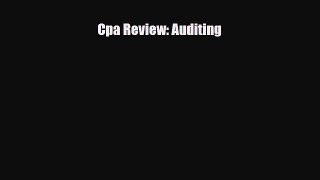 Download Cpa Review: Auditing Read Online