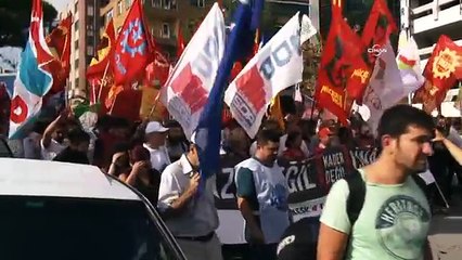 Asansör kazasını protesto eden gruba müdahale