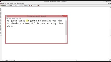 How to Simulate a Monostable Multivibrator using Live Wire