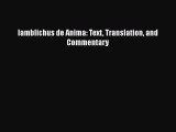 [PDF] Iamblichus de Anima: Text Translation and Commentary Download Online