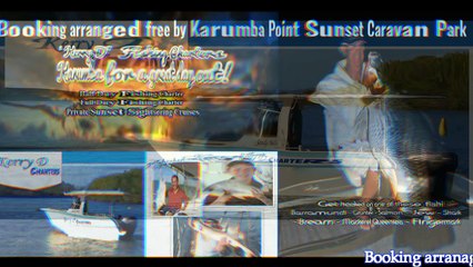Catch Big Barramundi King Salmon Fish Karumba Point Sunset Caravan Park