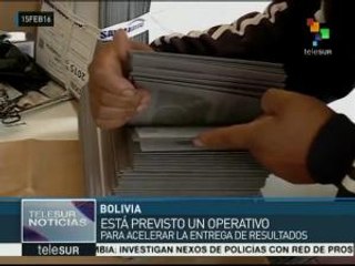 Bolivia: TSE prevé operativo para acelerar resultados de referendo