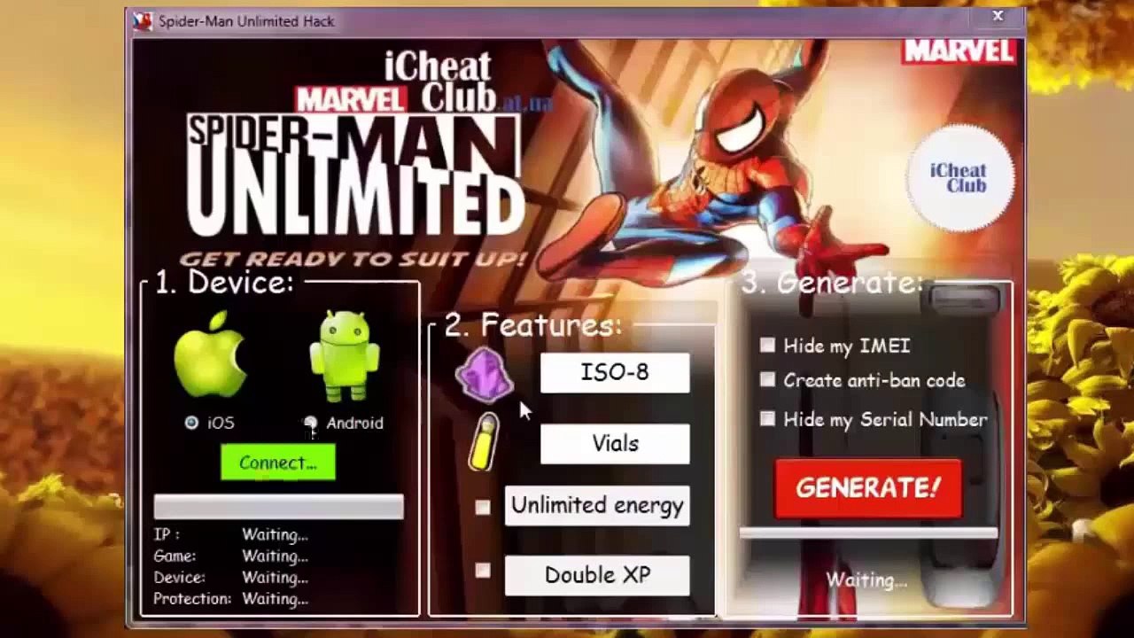Spiderman'Unlimited'Cheat'Hack'Tool'2016'