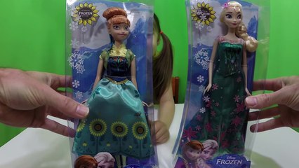 New FROZEN Fever Elsa & Anna Dolls Unboxing Surprise for Movie Short!