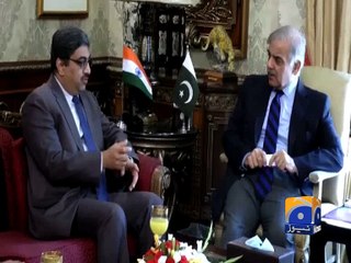 Indian envoIndian envoy meets Shahbaz Sharif