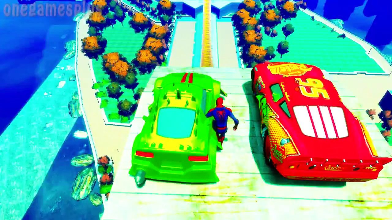 Iron Man & Spider Man Dinoco King 43 & Komodo Disney Cars Nursery Rhymes Children Songs