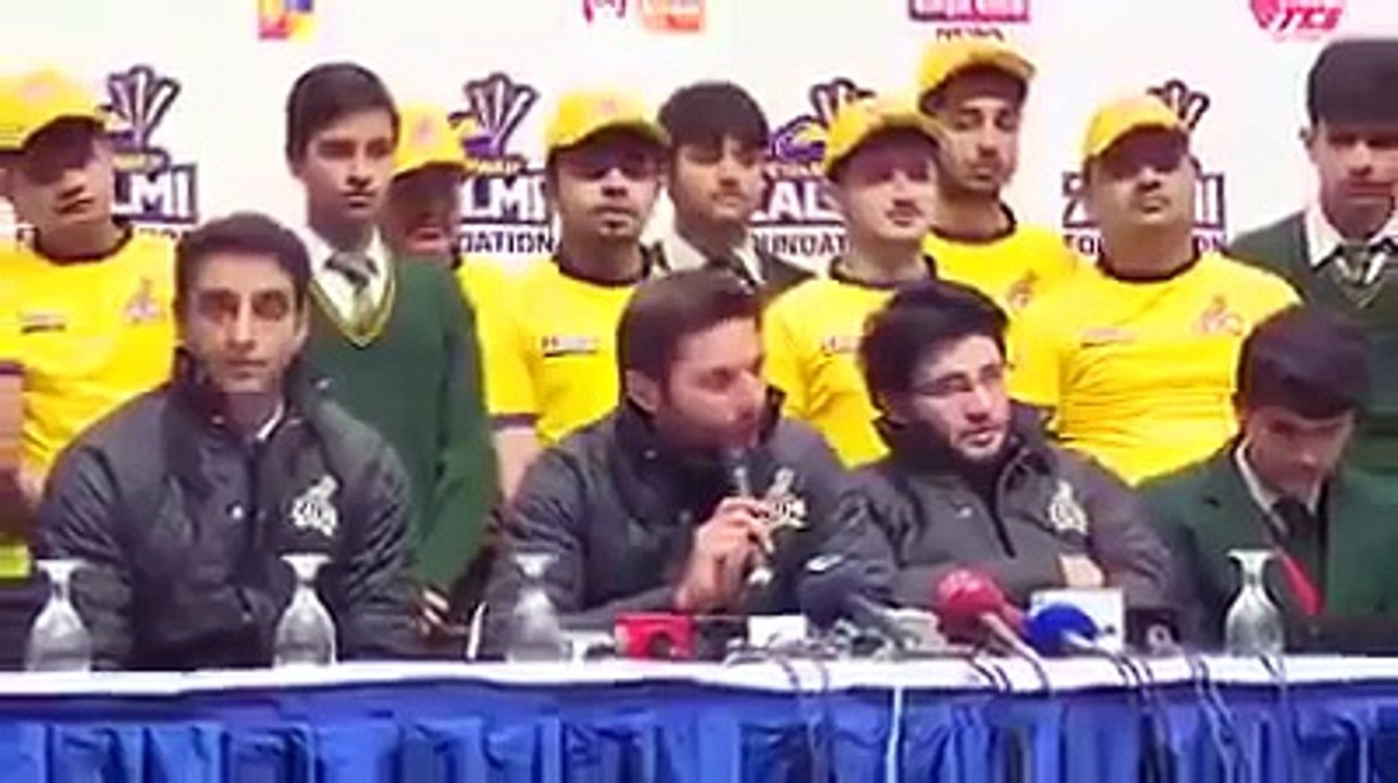 Peshawar Zalmi Captain Shahid Afridi - Pashto Press Conference 26 January 2016 I