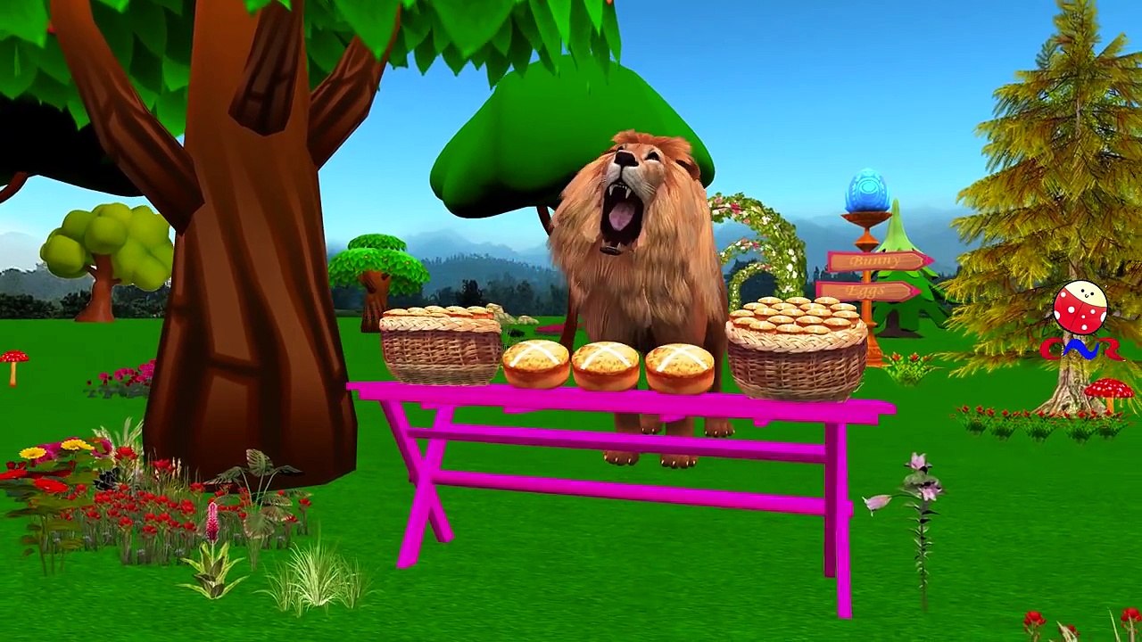 Lion Cartoons Singing Finger Family,And Dinosaurs Hot Cross Buns Children Nursery Rhymes