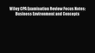 [PDF] Wiley CPA Examination Review Focus Notes: Business Environment and Concepts [Download]