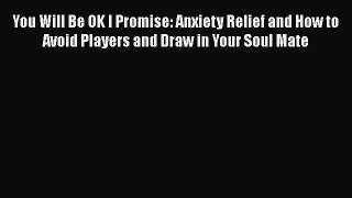PDF You Will Be OK I Promise: Anxiety Relief and How to Avoid Players and Draw in Your Soul