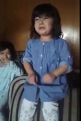 Little-girl kid-singing-Afghan-jalebi-while-crying