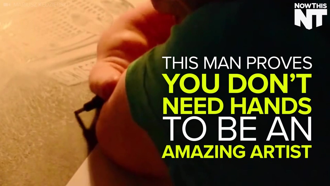 Man Born Without Hands Draws Incredibly Realistic Portraits