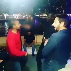 Shaid Afridi Dance With Sammy At Dubai
