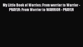 Download My Little Book of Worries: From worrier to Warrior - PRAYER: From Worrier to WARRIOR