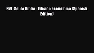Download NVI -Santa Biblia - Edición económica (Spanish Edition) PDF Free