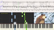 Песенка про следы из м/ф Маша и Медведь (Ноты, Видеоурок для фортепиано) (piano cover)