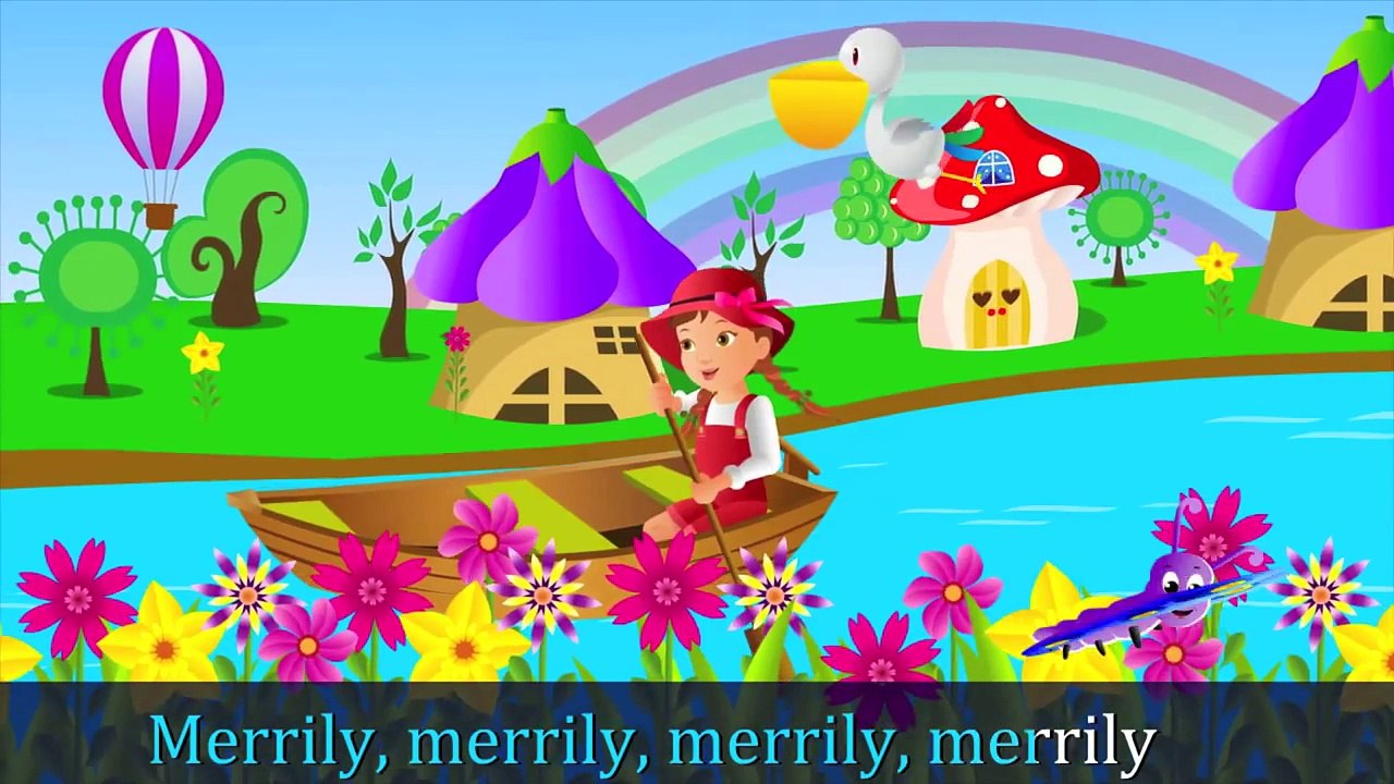 Row Row Row Your Boat Nursery Rhyme HD with lyrics by eFlashApps