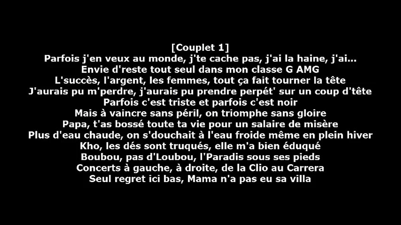 La Fouine - Sans ta voix (paroles+lyrics)