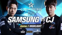 [H/L 2016.02.17] SAMSUNG vs CJ Game 1 - RO1 l 롯데 꼬깔콘 LoL Champions Korea Spring 2016