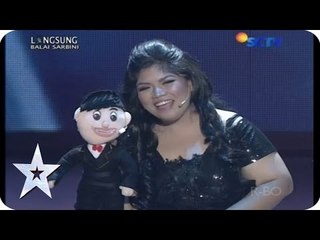 Talented Dwi Maya Sari Sings "When You Believe" with her Doll - SEMIFINAL 6 - Indonesia's Got Talent