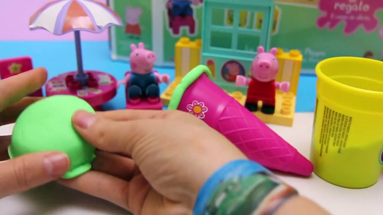 Peppa Pig Ice Cream Parlor Building Toys Play Doh Rainbow Ice Cream DIY La Heladería de Peppa Pig