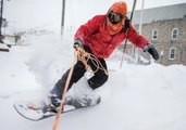 Snowboarding Through the Streets of Boston